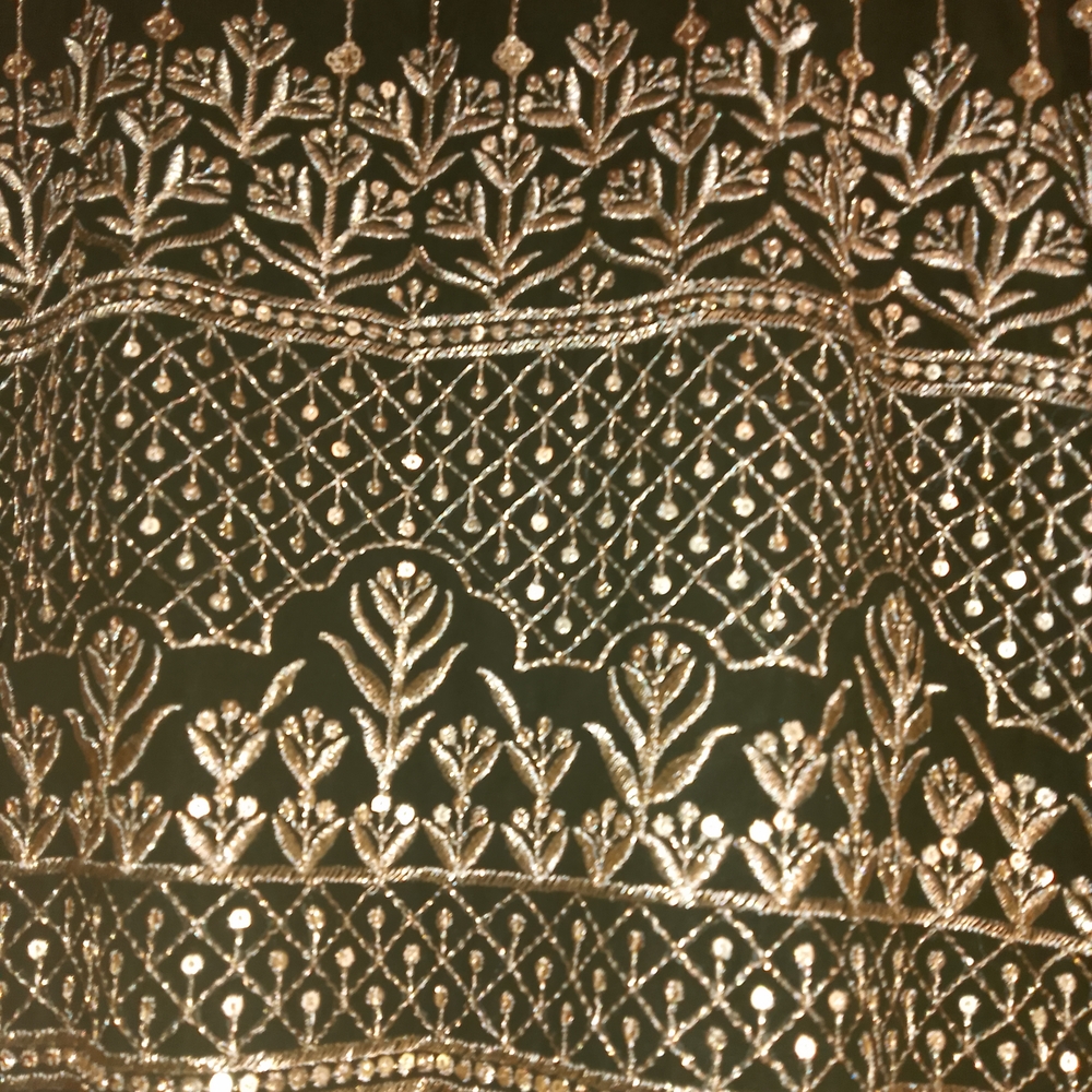 Dark Green Kameez Only Top with Silver Embroidery Size M New - Picture 2 of 6